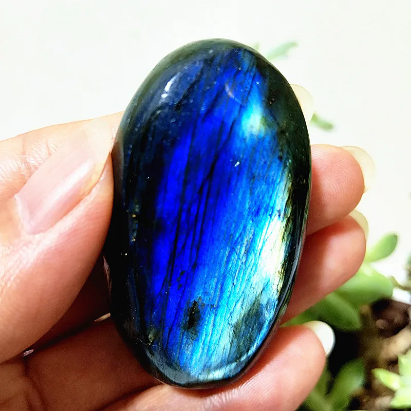 Natural Labradorite Stone Crystal palm Stones plaything Healing Crystals And Home Decoration