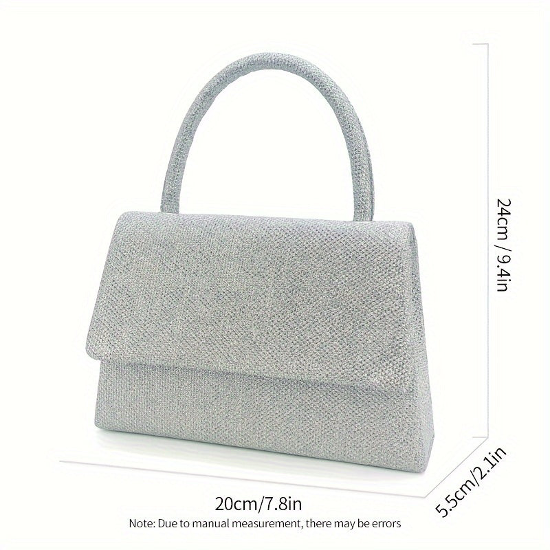 Rhinestone Decor Evening Bag, Glitter Clutch Purse For Women, Sparkly Handbag For Wedding Party Prom for Carnaval Music Festival