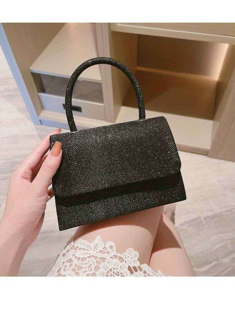 Rhinestone Decor Evening Bag, Glitter Clutch Purse For Women, Sparkly Handbag For Wedding Party Prom for Carnaval Music Festival