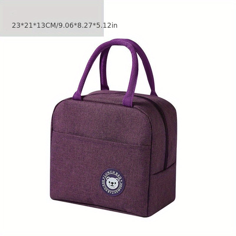 1pc Insulated Lunch Bag With Animal Pattern - Waterproof And Portable For School And Office - Keep Your Food Fresh And Delicious