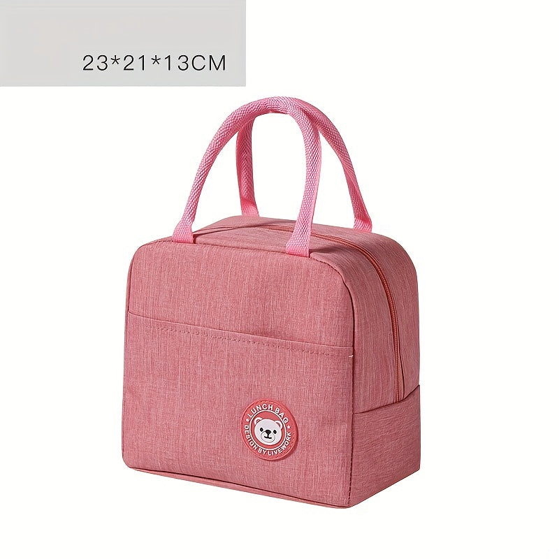 1pc Insulated Lunch Bag With Animal Pattern - Waterproof And Portable For School And Office - Keep Your Food Fresh And Delicious