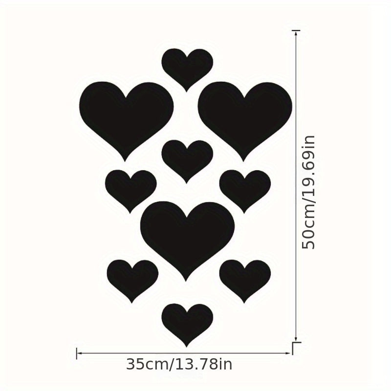 3D Wall Sticker Love Heart Acrylic Mirror Removable Home Living Room Sofa Background Decoration