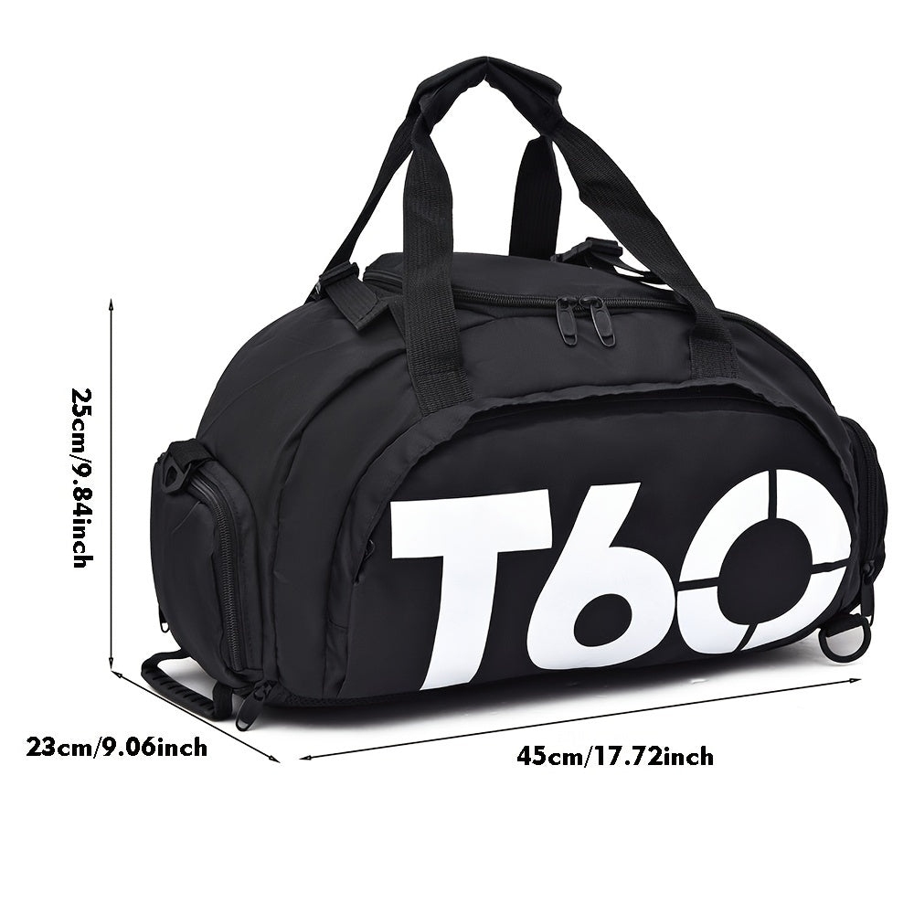 Large Capacity Duffle Tote Bag, Nylon Lightweight Luggage Bag With Shoe Compartment, Portable Travel Storage Bag Unisex Bag For Daily Use