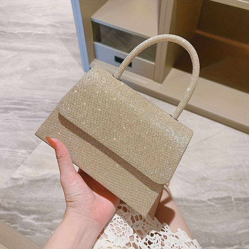 Rhinestone Decor Evening Bag, Glitter Clutch Purse For Women, Sparkly Handbag For Wedding Party Prom for Carnaval Music Festival
