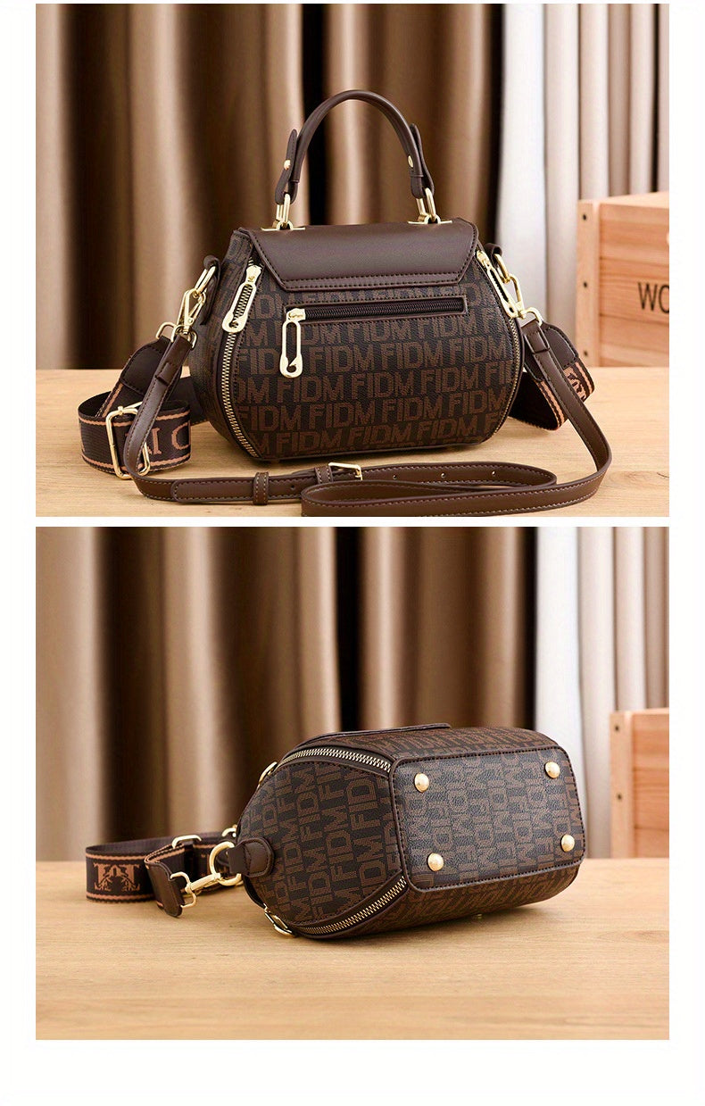 Stain-Resistant Stylish Satchel: Adjustable Strap, Solid Color, Zippered Polyester-Lined Sling Bag for All Occasions