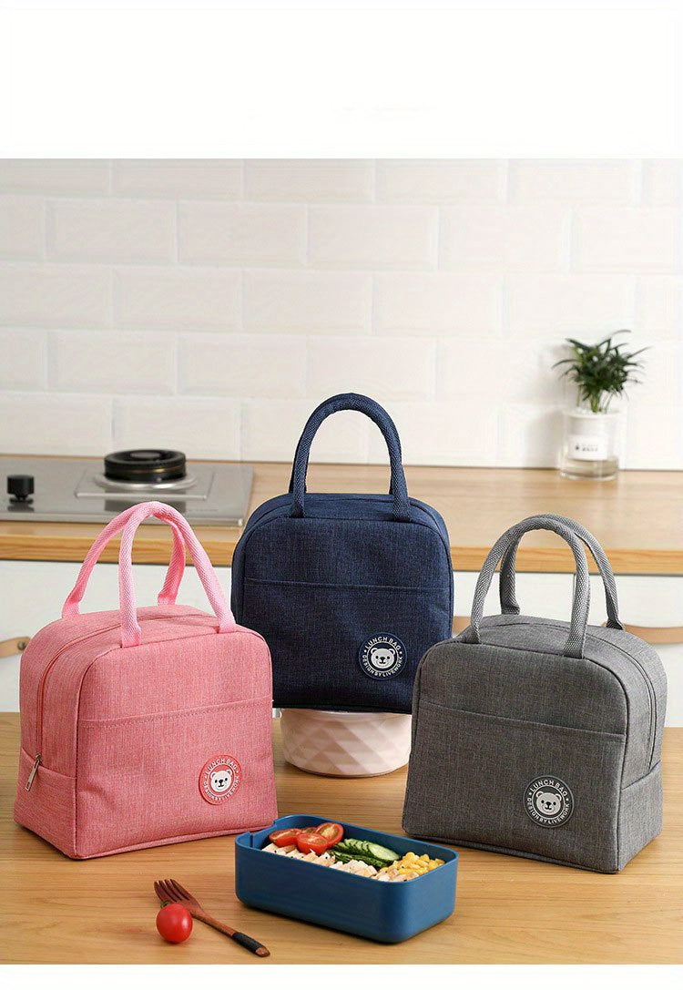1pc Insulated Lunch Bag With Animal Pattern - Waterproof And Portable For School And Office - Keep Your Food Fresh And Delicious