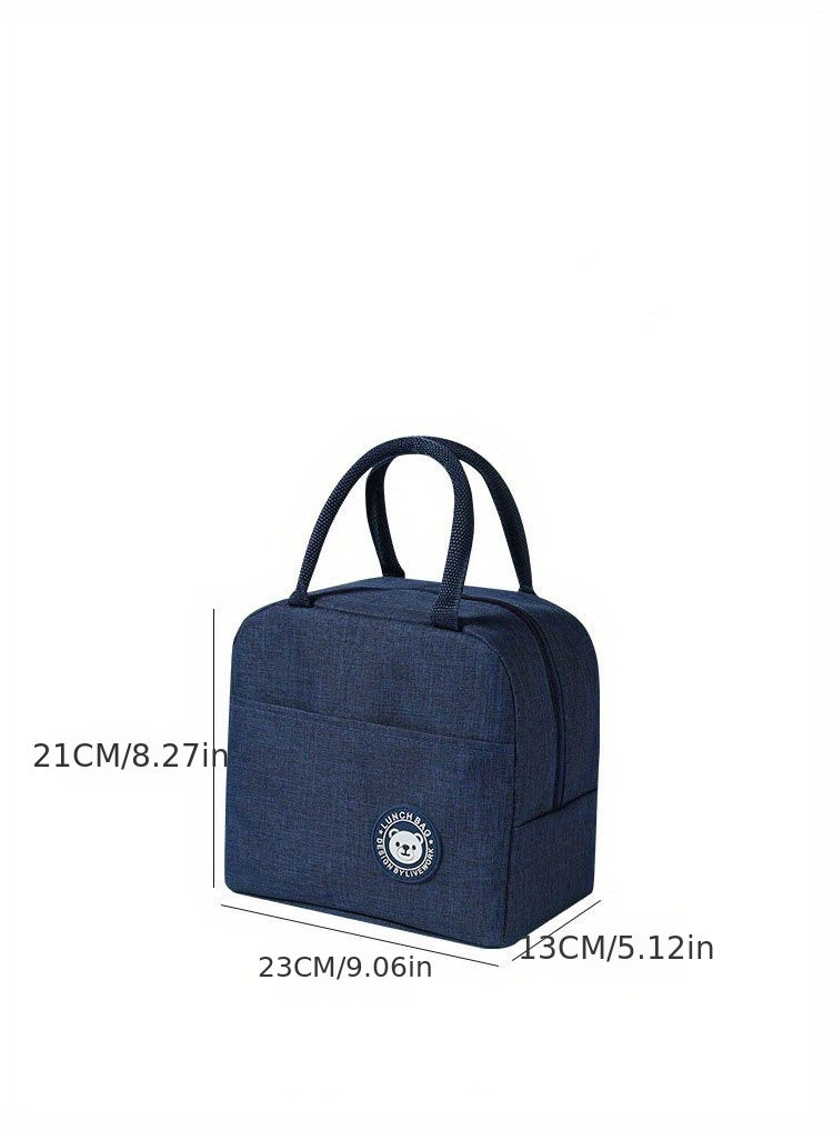 1pc Insulated Lunch Bag With Animal Pattern - Waterproof And Portable For School And Office - Keep Your Food Fresh And Delicious
