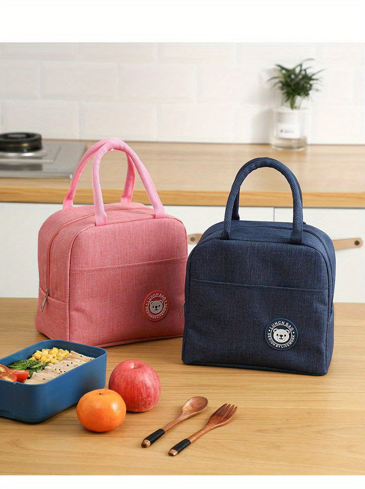1pc Insulated Lunch Bag With Animal Pattern - Waterproof And Portable For School And Office - Keep Your Food Fresh And Delicious