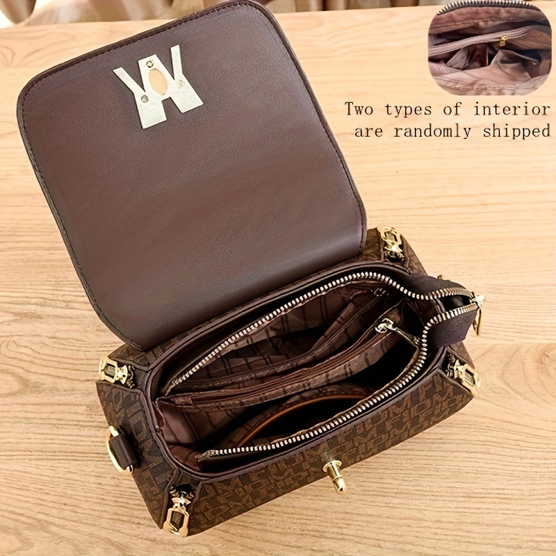 Stain-Resistant Stylish Satchel: Adjustable Strap, Solid Color, Zippered Polyester-Lined Sling Bag for All Occasions