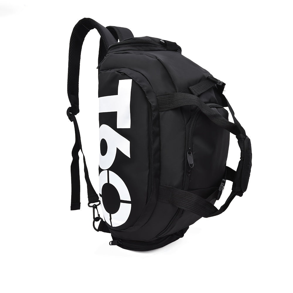 Large Capacity Duffle Tote Bag, Nylon Lightweight Luggage Bag With Shoe Compartment, Portable Travel Storage Bag Unisex Bag For Daily Use