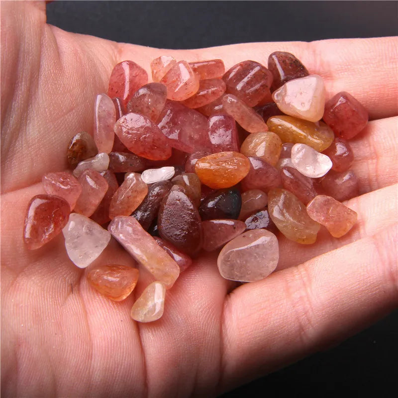 Natural Crystals Quartz Stones Gravel Healing Specimen Jewelry Pink Purple Stone Decor Bulk Tumbled Home Aquarium Decoration