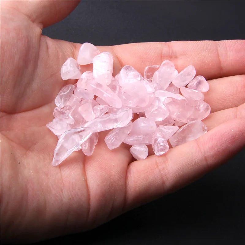 Natural Crystals Quartz Stones Gravel Healing Specimen Jewelry Pink Purple Stone Decor Bulk Tumbled Home Aquarium Decoration