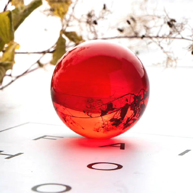 Red Color Crystal Sphere Good Luck Ball With Removed Base Crystal Fengshui Ball Crystal Sphere For New Home Decor