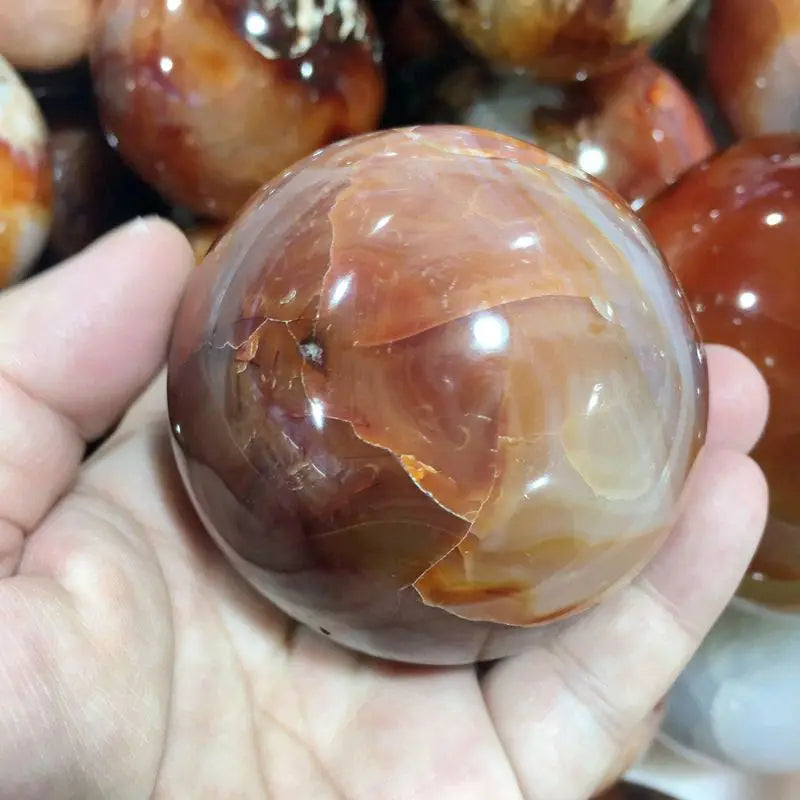 Wholesale Natural Carnelian Gemstone Balls Red Agate Sphere for Home Decoration
