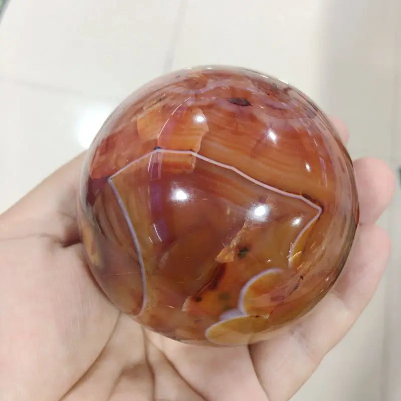 Wholesale Natural Carnelian Gemstone Balls Red Agate Sphere for Home Decoration