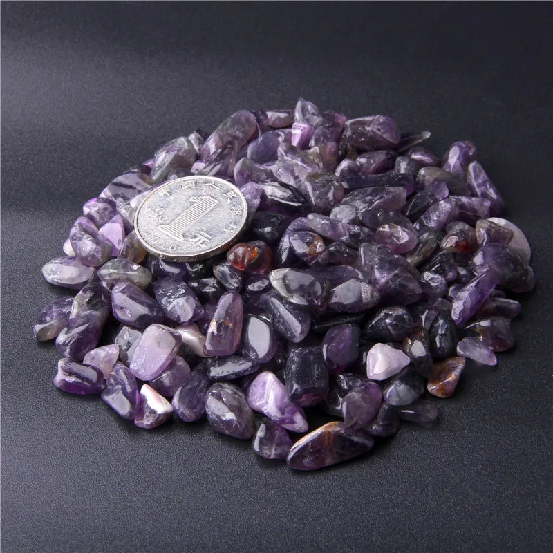 Natural Crystals Quartz Stones Gravel Healing Specimen Jewelry Pink Purple Stone Decor Bulk Tumbled Home Aquarium Decoration