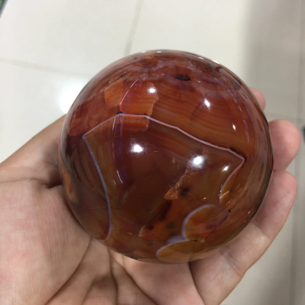 Wholesale Natural Carnelian Gemstone Balls Red Agate Sphere for Home Decoration