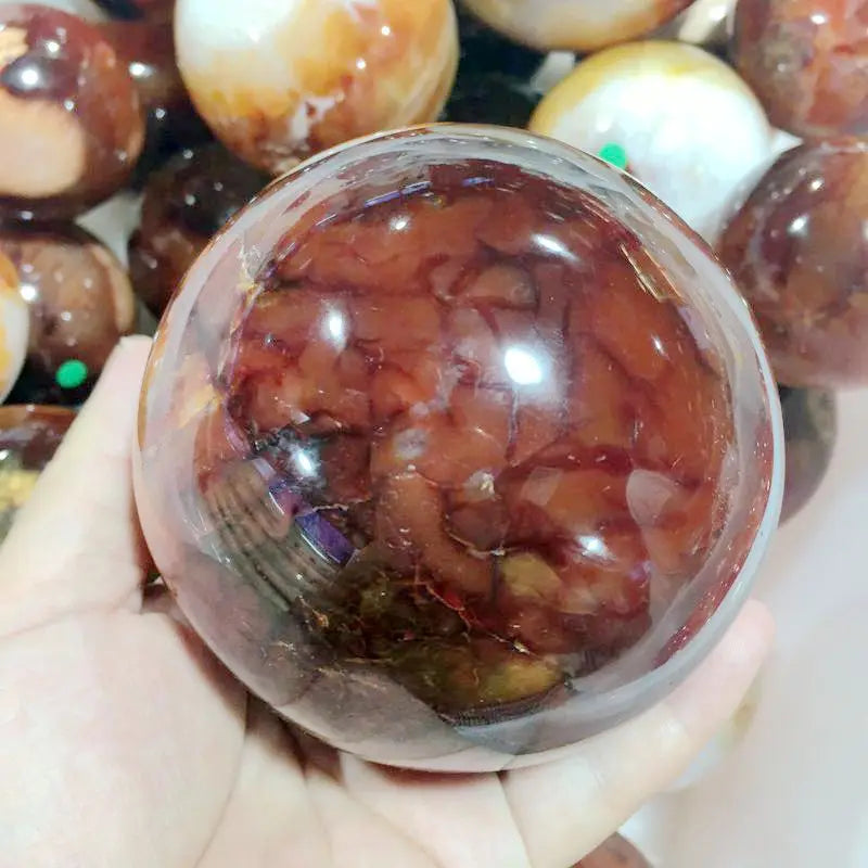 Wholesale Natural Carnelian Gemstone Balls Red Agate Sphere for Home Decoration