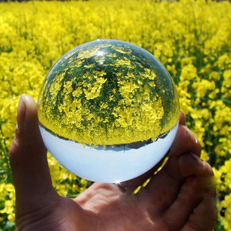 D2 Crystal Ball Perfect Lensball Clear Glass K9 Healing Sphere Photography Props New Artificial Crystal Lens Decorative Balls