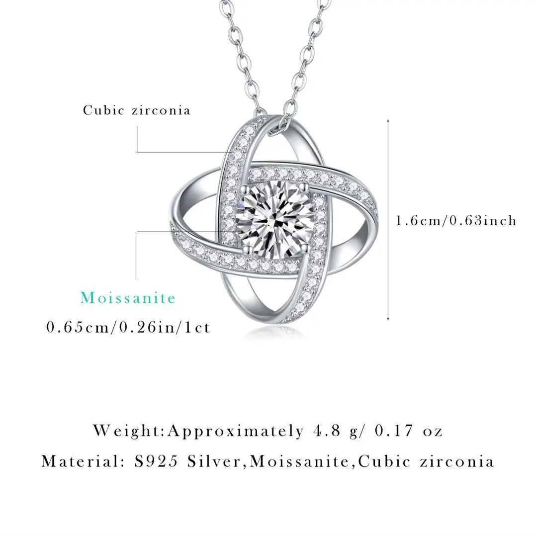 925 Sterling Silver Fresh Sweet Sparkling Gemstone Pendant Necklace Four Clover Moissanite Trendy Weddings Parties