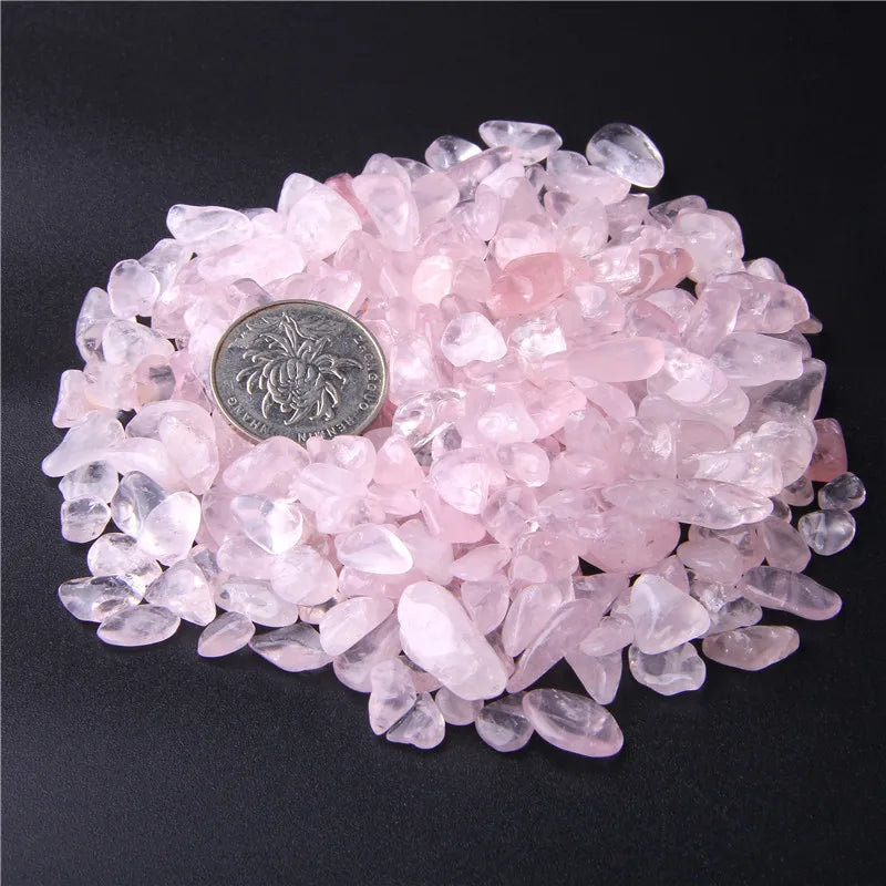 Natural Crystals Quartz Stones Gravel Healing Specimen Jewelry Pink Purple Stone Decor Bulk Tumbled Home Aquarium Decoration