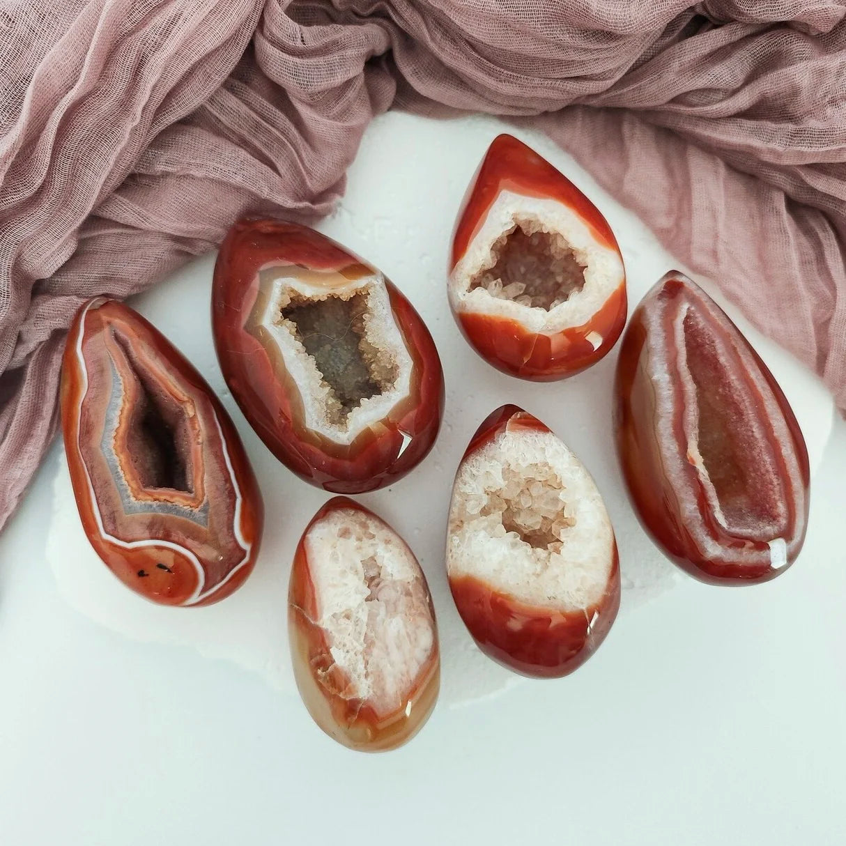 Wholesale Healing Stones Crystal Geode Polished Druzy Carnelian Agate Egg for Home Decor