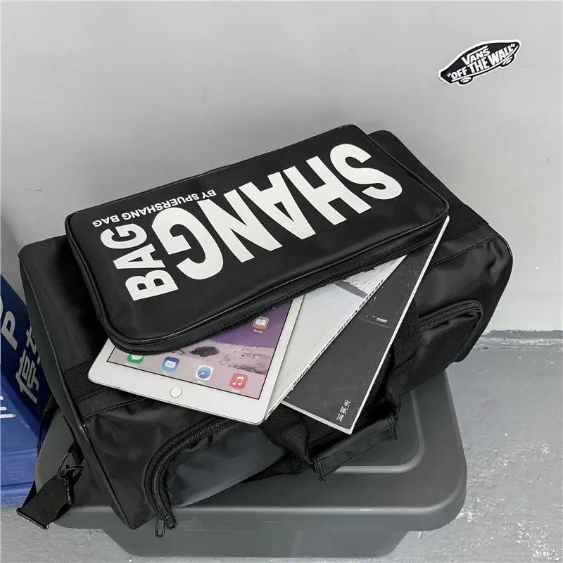 Portable Duffel Gym Sports Sneaker Bags Men's Travel Gym Duffel Bag for Team Players