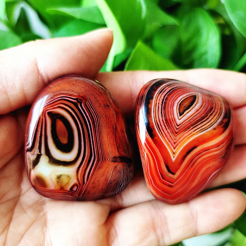Natural Lace Stone Sardonyx Agate Palm Hand Play Witchcraft Meditation Spiritual Decor Home Decoration Healing Crystals