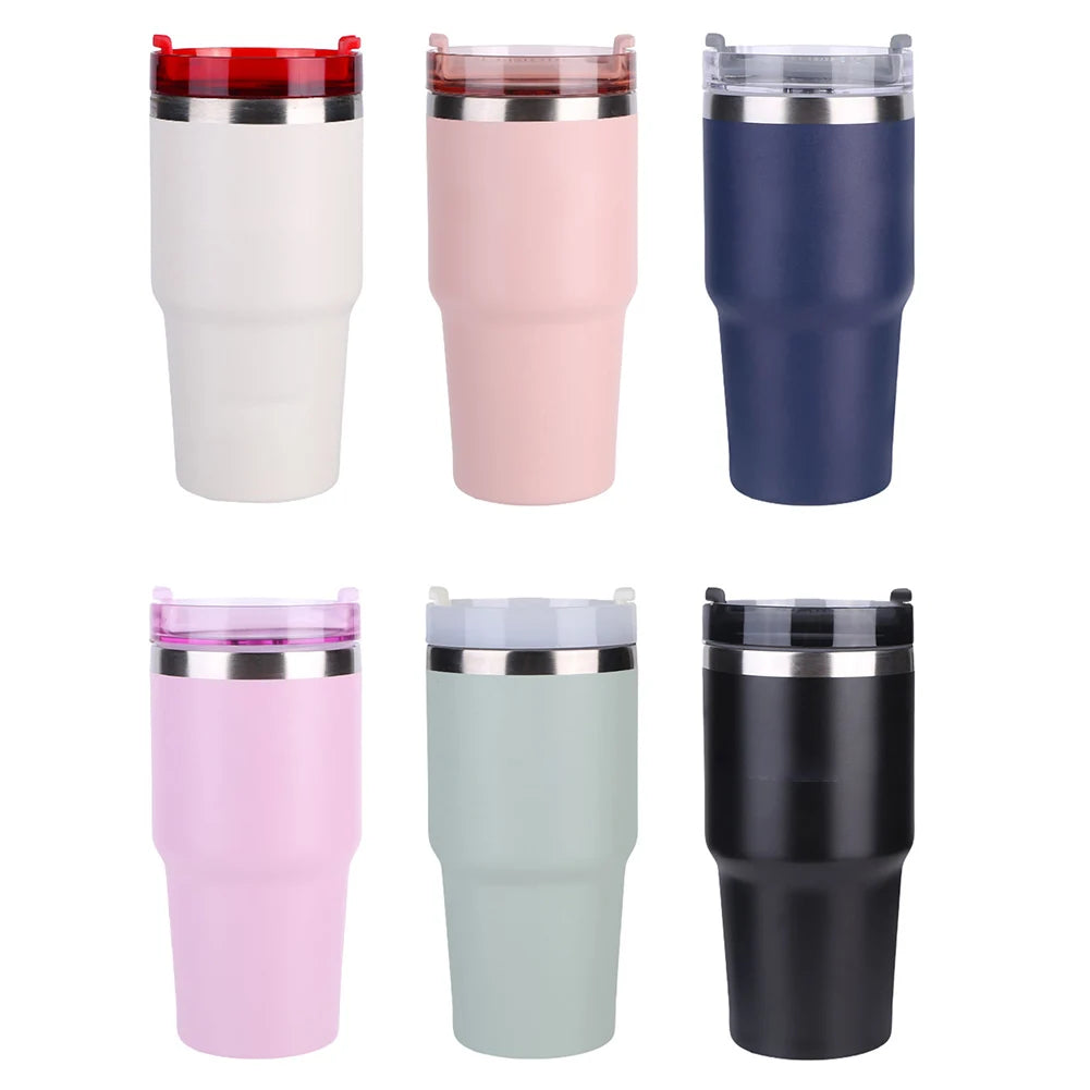 20oz Vacuum Insulated Tumbler With Lid Straw For Water Cold Warm Thermal Coffee 304 Stainless Steel Car Cups For Sport Water Cup
