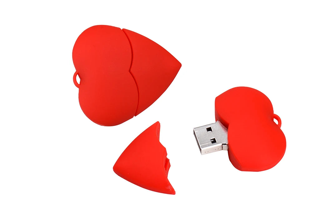 JASTER Love heart style usb flash drive pen drive 4gb 16gb 32G 64G usb stick pendriver u disk thumb drive necklace creative gift