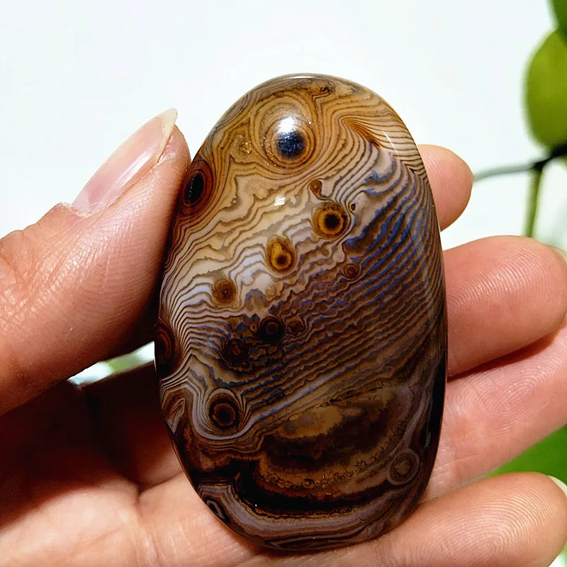 Natural Lace Stone Sardonyx Agate Palm Hand Play Witchcraft Meditation Spiritual Decor Home Decoration Healing Crystals
