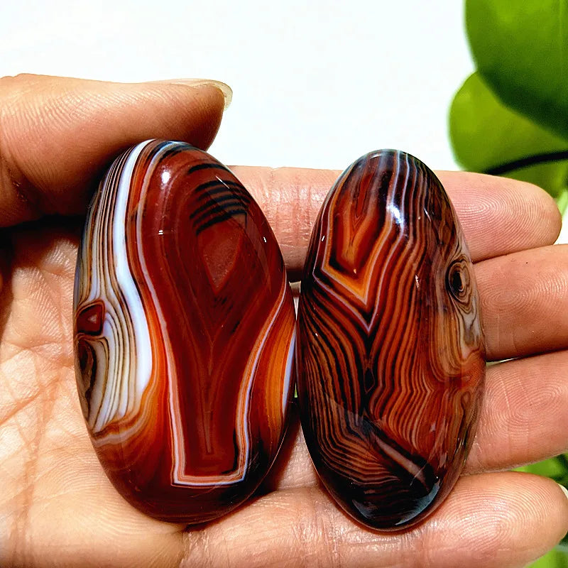 Natural Lace Stone Sardonyx Agate Palm Hand Play Witchcraft Meditation Spiritual Decor Home Decoration Healing Crystals