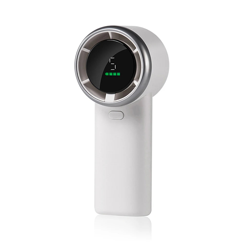 Portable Handheld Turbo Fan Mini Hand Fan 3600mAh Rechargeable Portable Small Pocket Fan Hand Held USB Fan with Digital Display