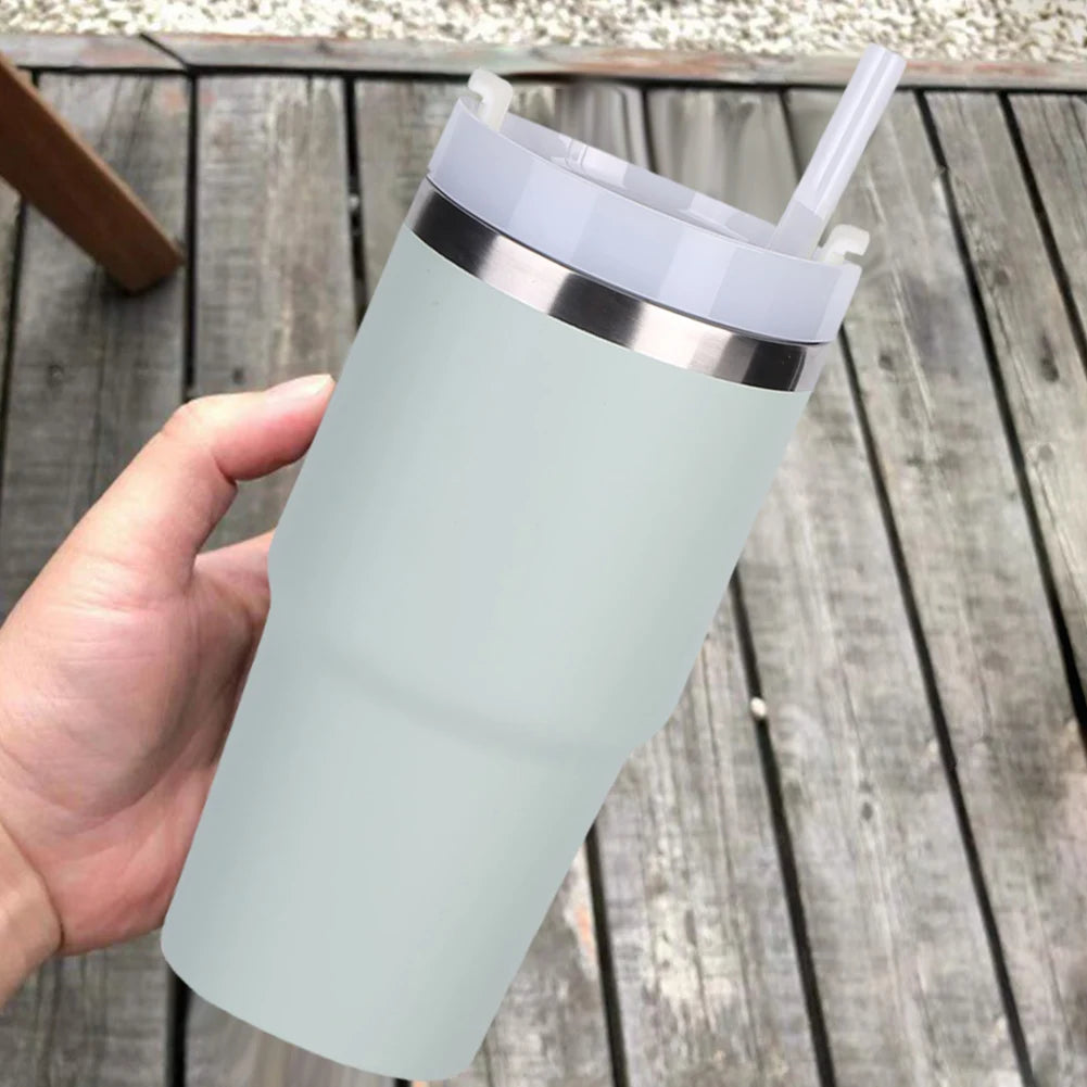 20oz Vacuum Insulated Tumbler With Lid Straw For Water Cold Warm Thermal Coffee 304 Stainless Steel Car Cups For Sport Water Cup