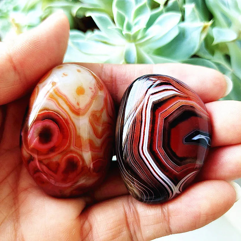 Natural Lace Stone Sardonyx Agate Palm Hand Play Witchcraft Meditation Spiritual Decor Home Decoration Healing Crystals