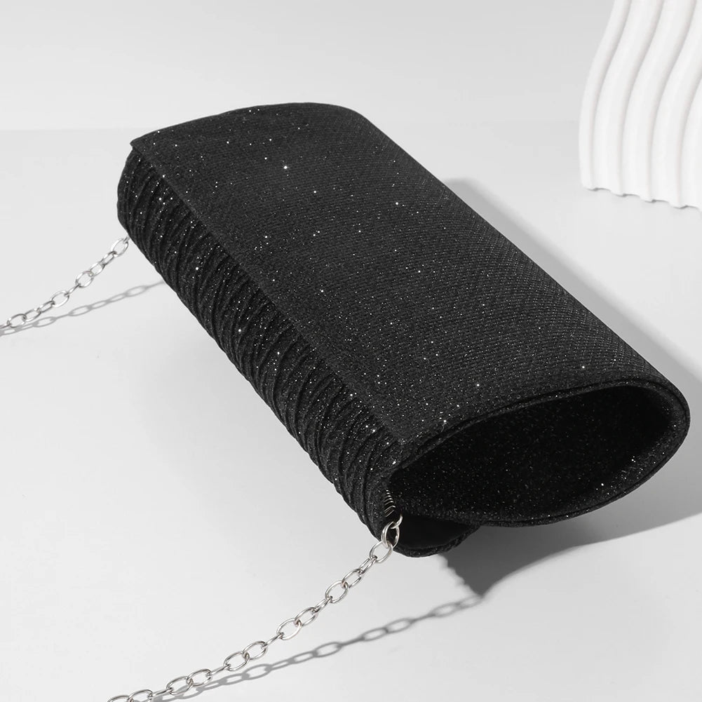 Women Elegant Evening Handbag Shiny Crystal Bow Flap Clutch Purse Envelope Dinner Evening Clutch Bags Wedding Party Prom Purse