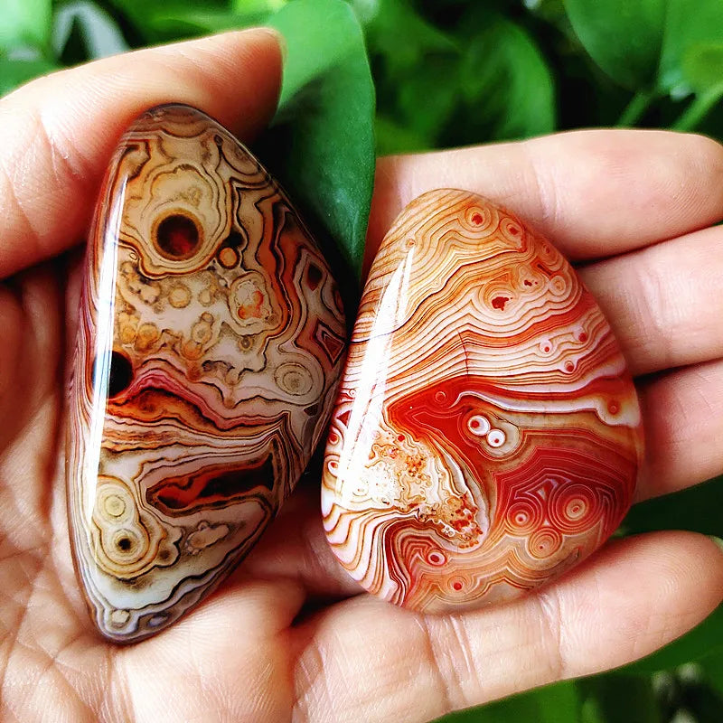 Natural Lace Stone Sardonyx Agate Palm Hand Play Witchcraft Meditation Spiritual Decor Home Decoration Healing Crystals