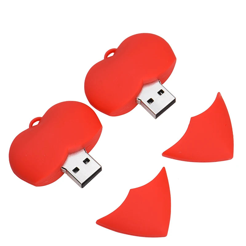 JASTER Love heart style usb flash drive pen drive 4gb 16gb 32G 64G usb stick pendriver u disk thumb drive necklace creative gift