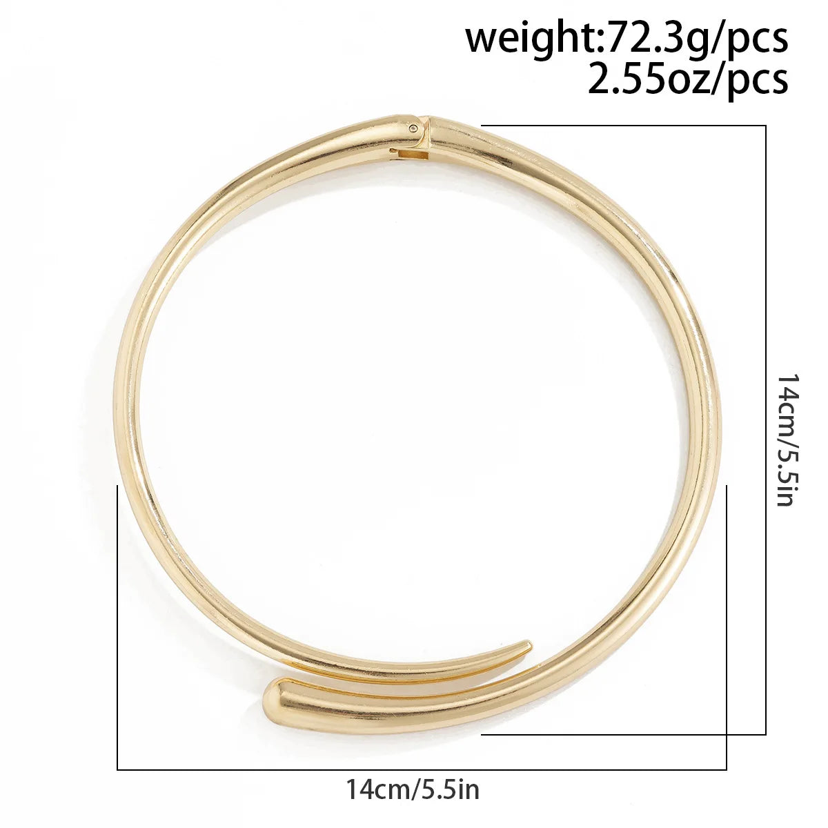 Personalized Spring Open Necklaces Bangles Rings Set For Women Punk Geometric Gold Silver Color Metal New Hip Hop Jewelry Set