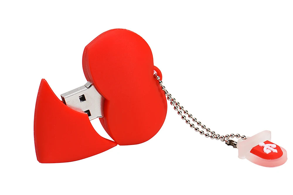 JASTER Love heart style usb flash drive pen drive 4gb 16gb 32G 64G usb stick pendriver u disk thumb drive necklace creative gift