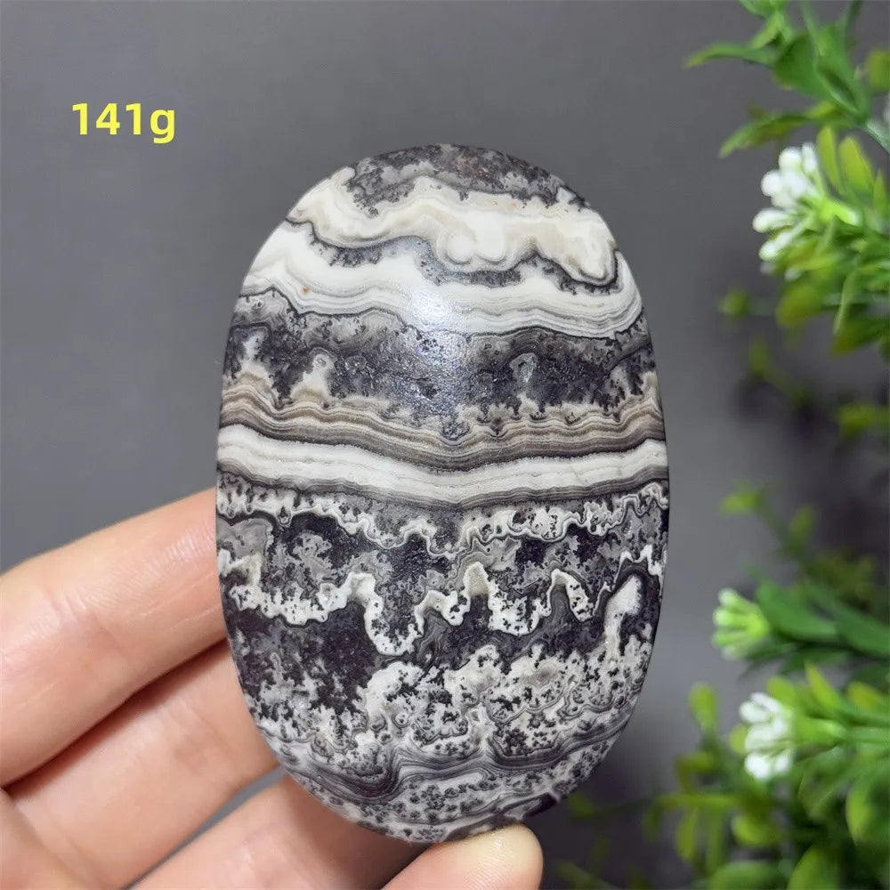 Natural Quartz Striped Calcite Palm Play Rune Pattern Reiki Meditation Healing Witchcraft Energy Massage Home Decoration Gift