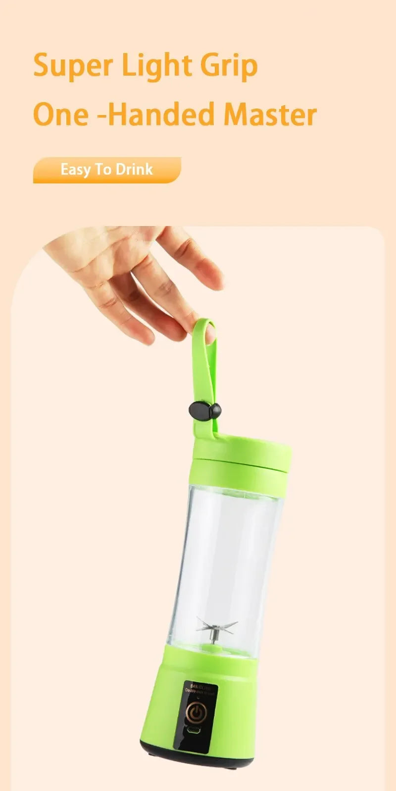 USB smoothie milkshake machine portable automatic freshly squeezed fruit orange lemon kitchen blender mini electric juicer