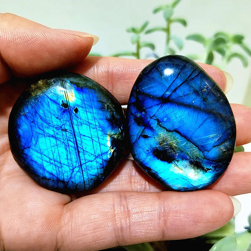 Natural Labradorite Stone Crystal palm Stones plaything Healing Crystals And Home Decoration