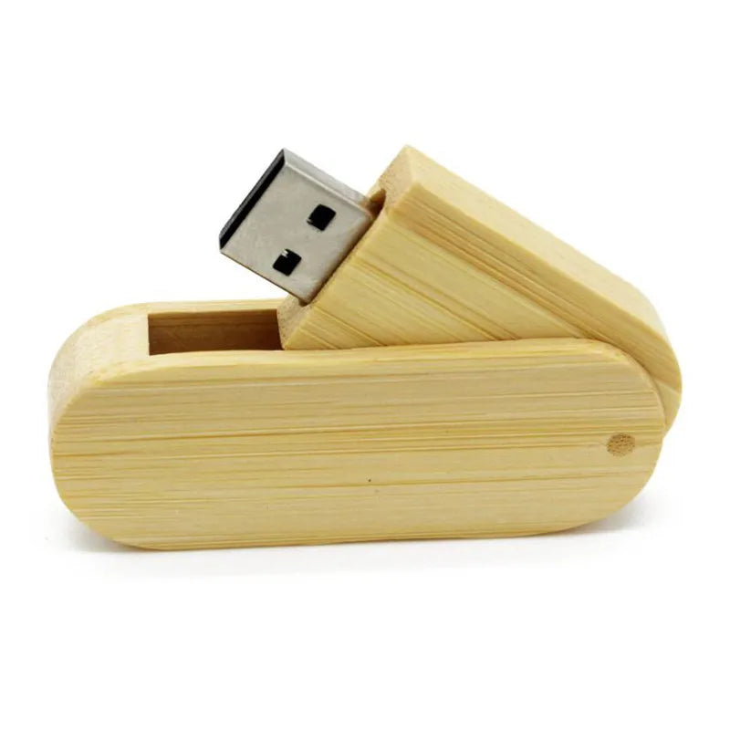 JASTER 1PCS free custom logo rotatable Wooden USB Flash Drive Pendrive Memory Stick pen drive 4GB 8GB 16GB 32GB wedding gift