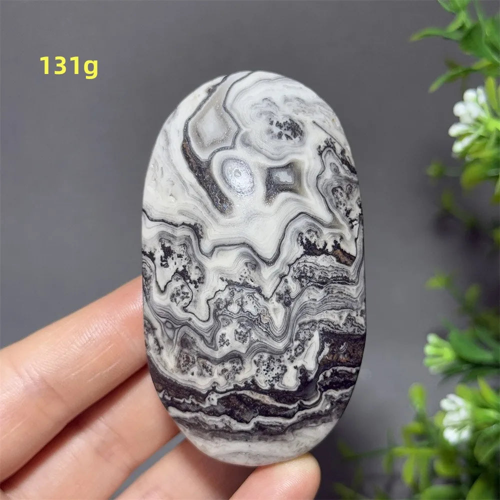 Natural Quartz Striped Calcite Palm Play Rune Pattern Reiki Meditation Healing Witchcraft Energy Massage Home Decoration Gift