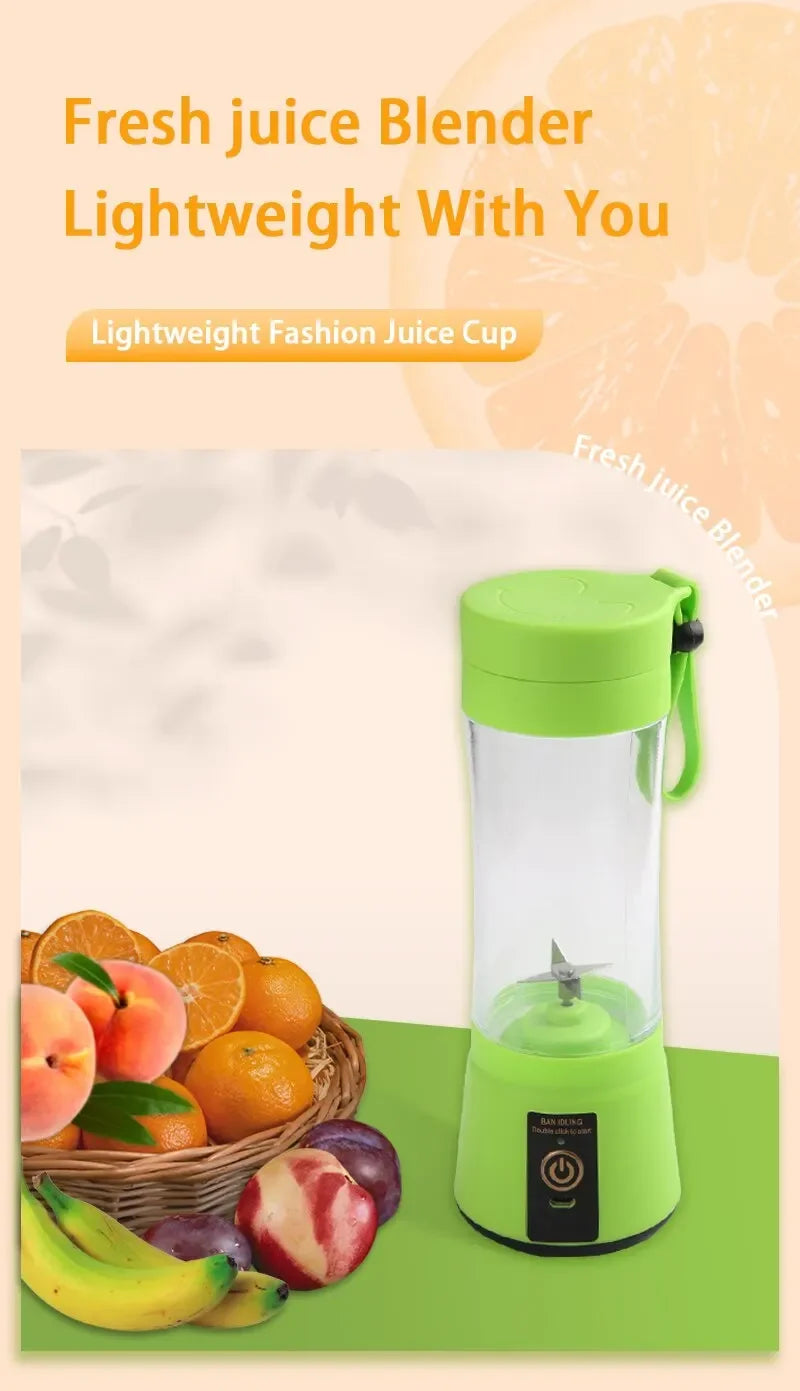 USB smoothie milkshake machine portable automatic freshly squeezed fruit orange lemon kitchen blender mini electric juicer