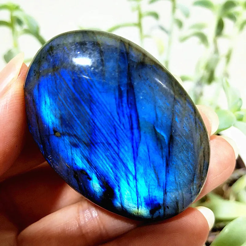Natural Labradorite Stone Crystal palm Stones plaything Healing Crystals And Home Decoration