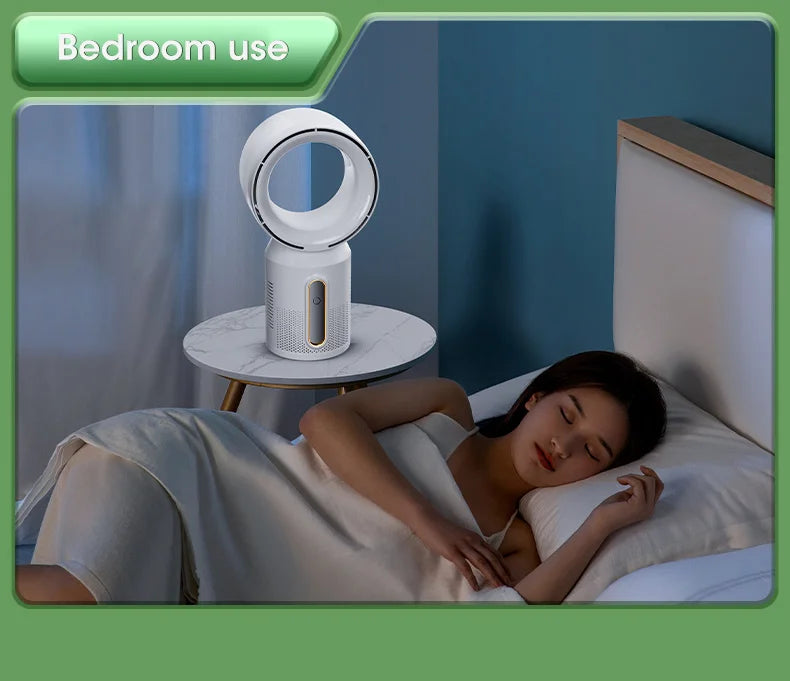 Desktop Bladeless Electric Fan Table Fan 5 Speed Tower Fan For Baby Cooler Air Conditioner USB Rechargeable Cooler Fan