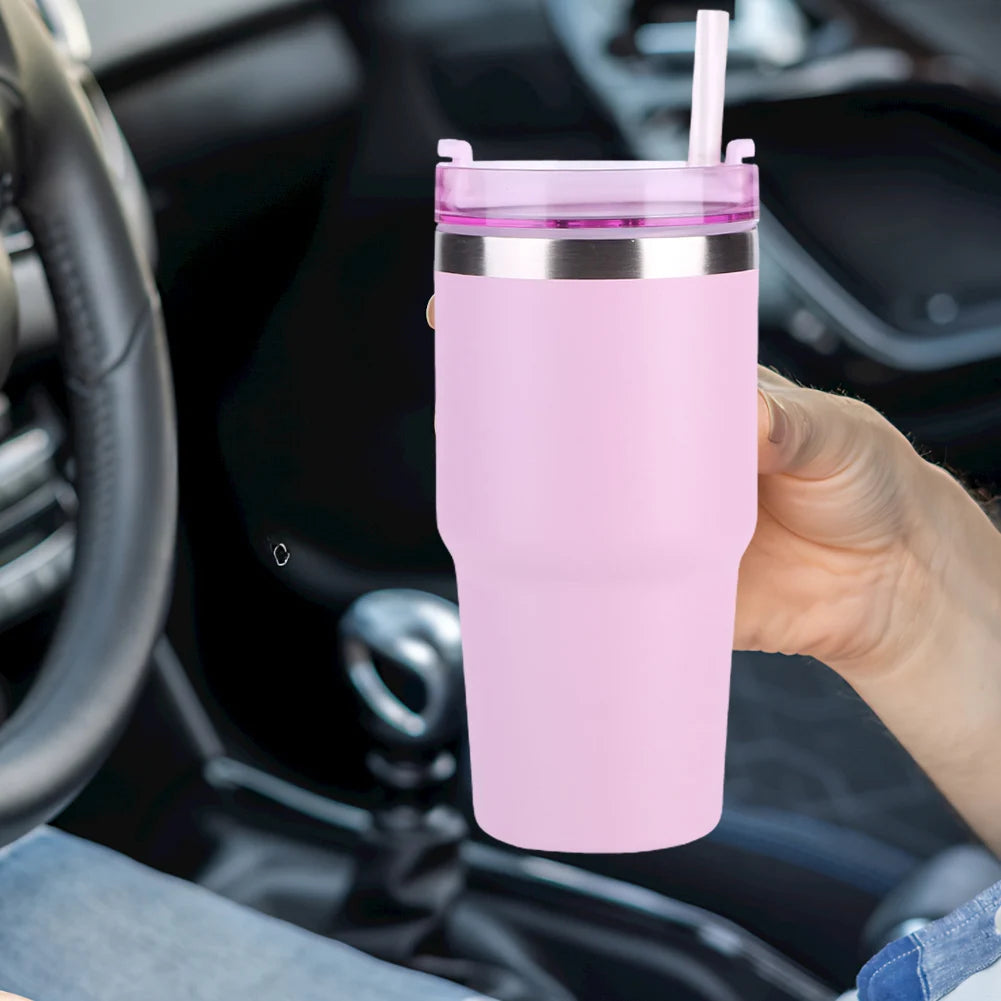 20oz Vacuum Insulated Tumbler With Lid Straw For Water Cold Warm Thermal Coffee 304 Stainless Steel Car Cups For Sport Water Cup