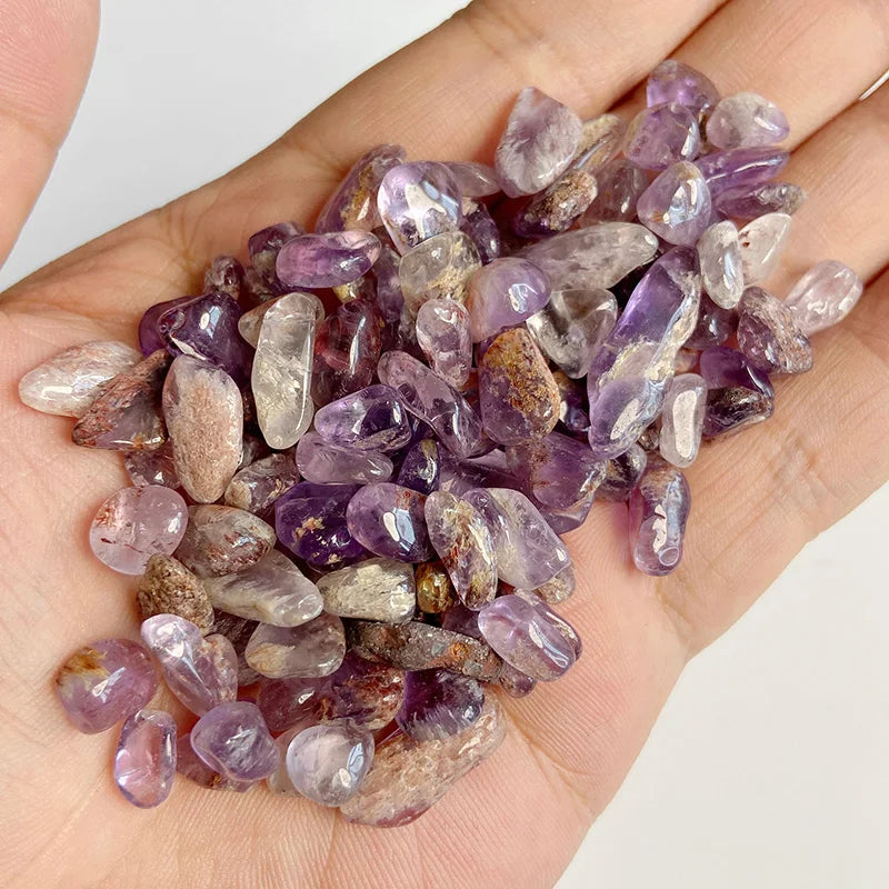 Natural Crystals Quartz Stones Gravel Healing Specimen Jewelry Pink Purple Stone Decor Bulk Tumbled Home Aquarium Decoration